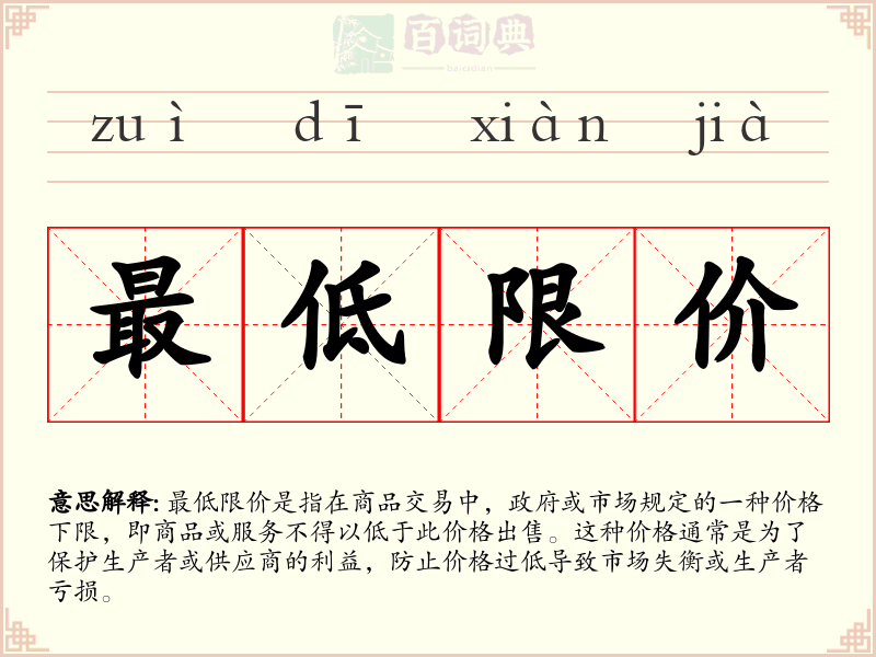 最低限价
