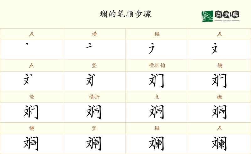 斓