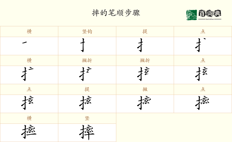 摔