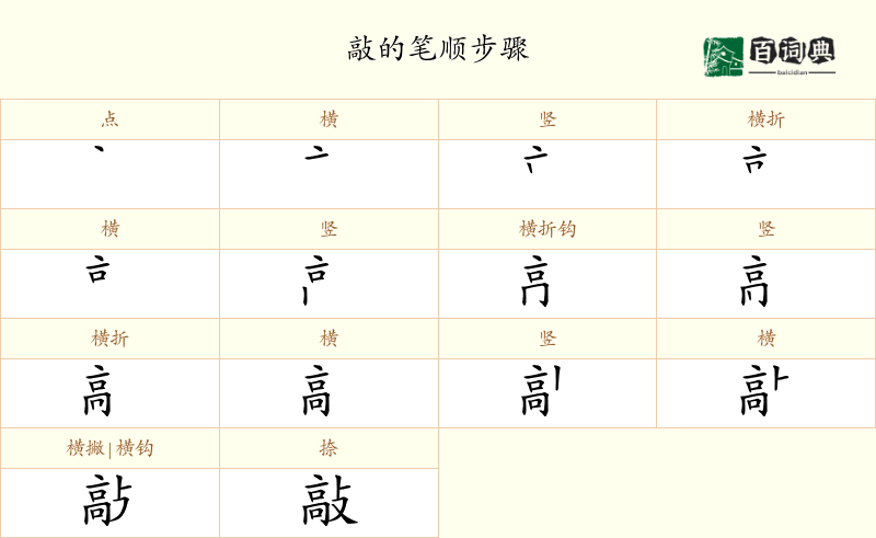 敲