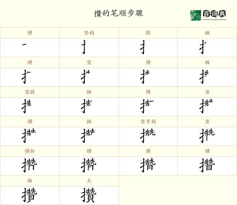 攢