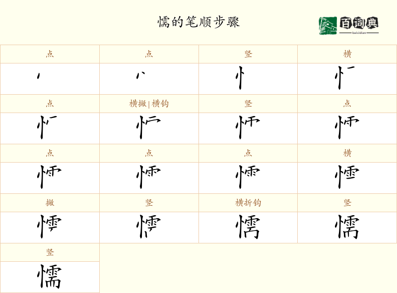 懦