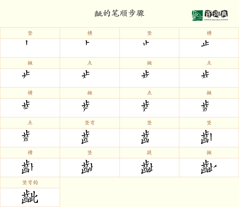 齜