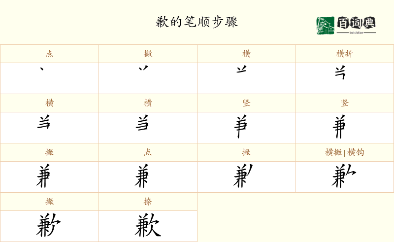 歉