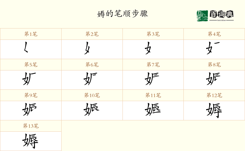 媷