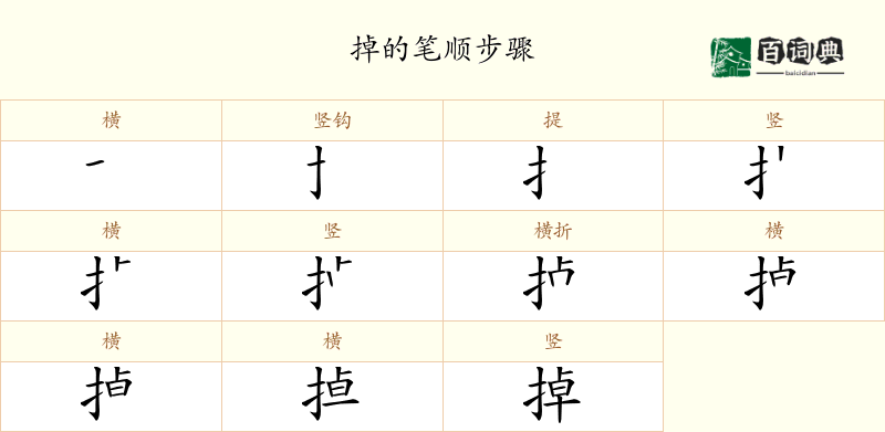 掉