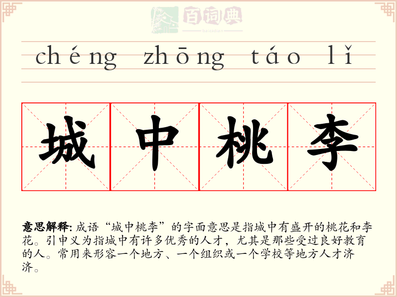 城中桃李