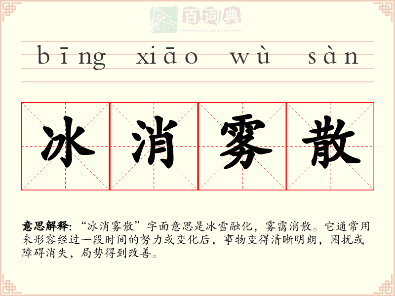冰消雾散