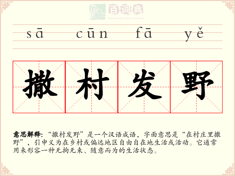 撒村发野
