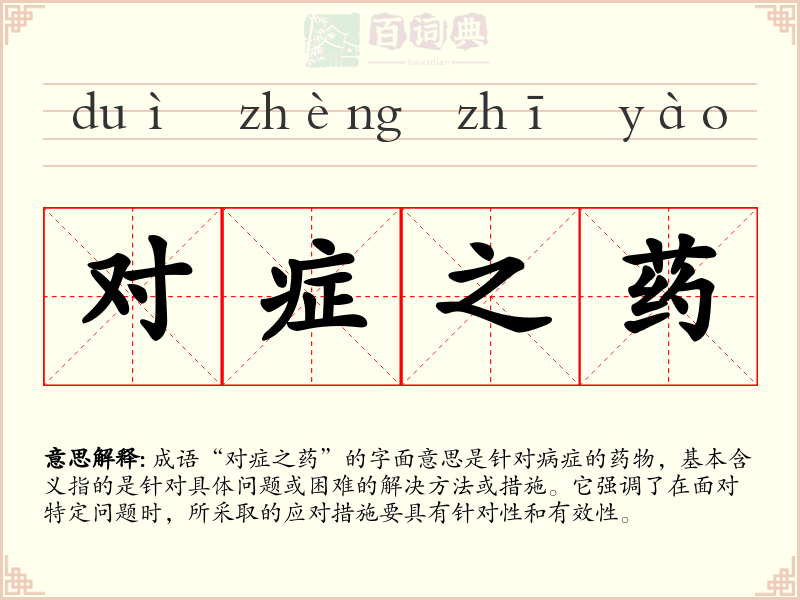 对症之药