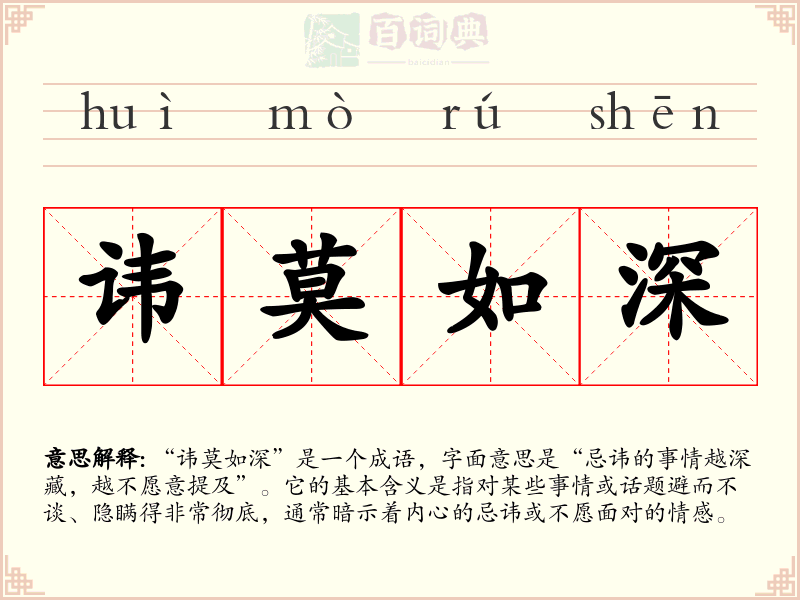 讳莫如深