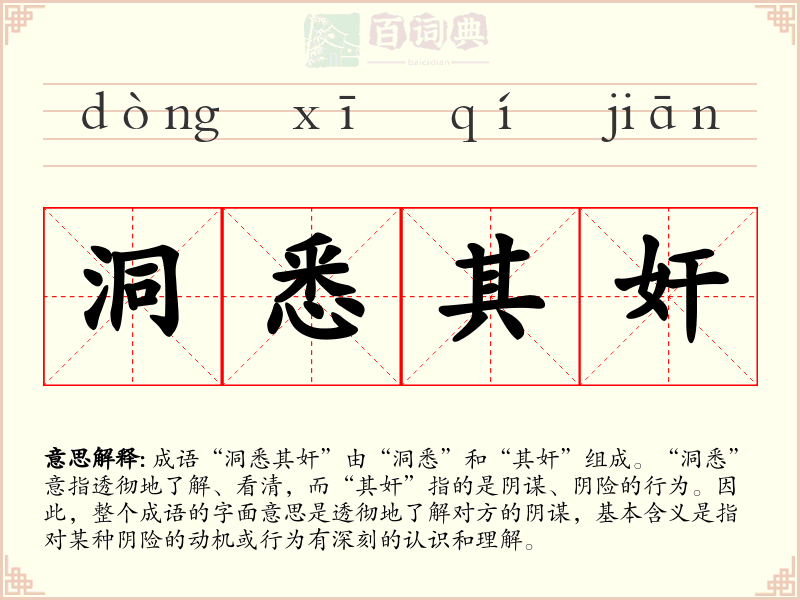 洞悉其奸
