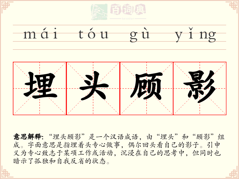 埋头顾影