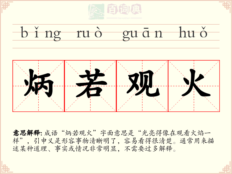 炳若观火