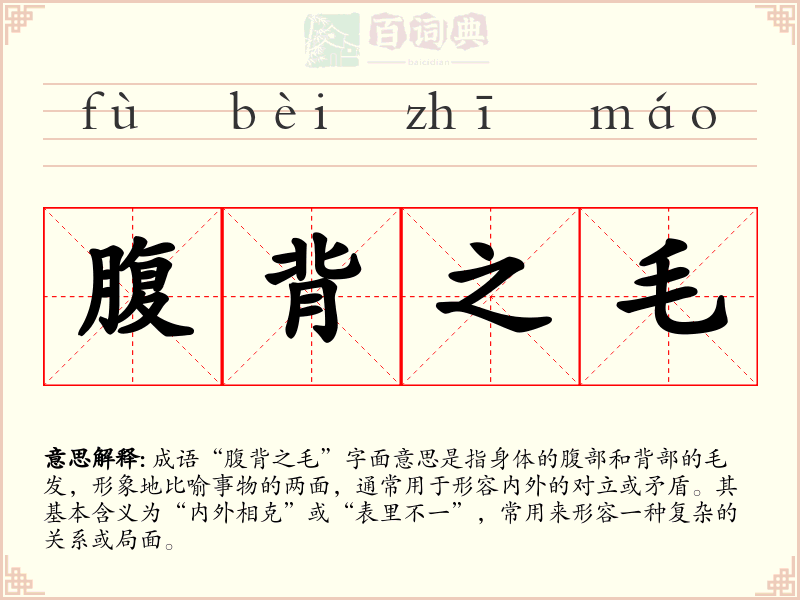 腹背之毛