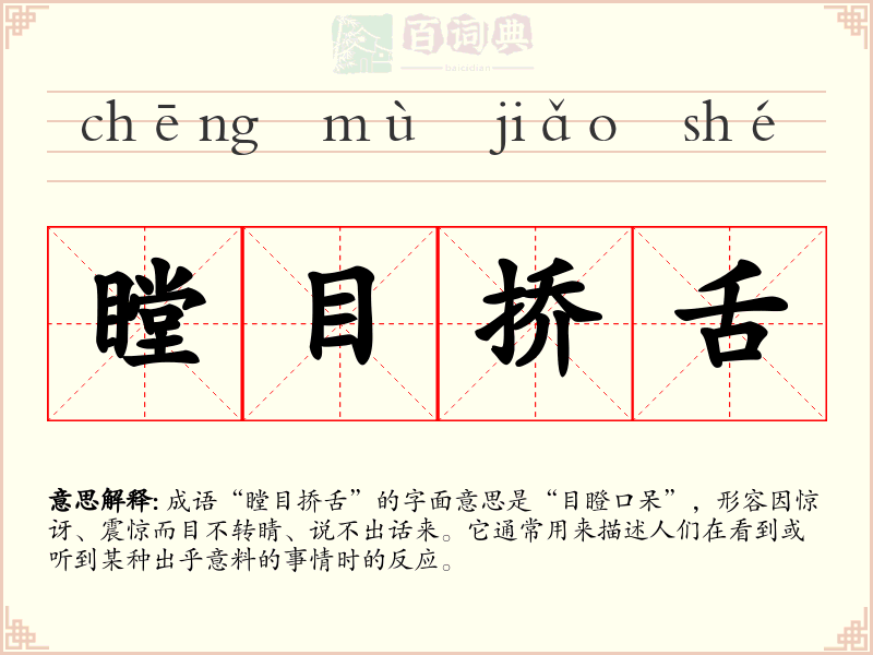 瞠目挢舌