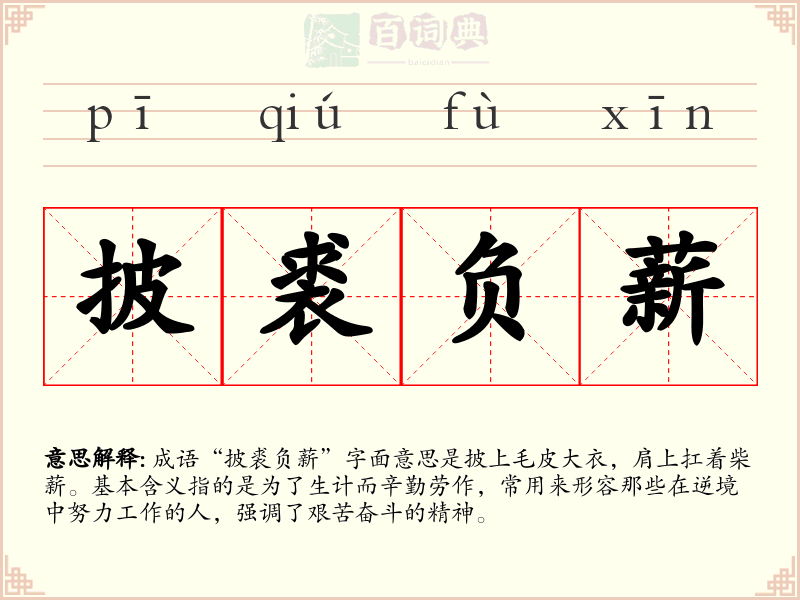 披裘负薪