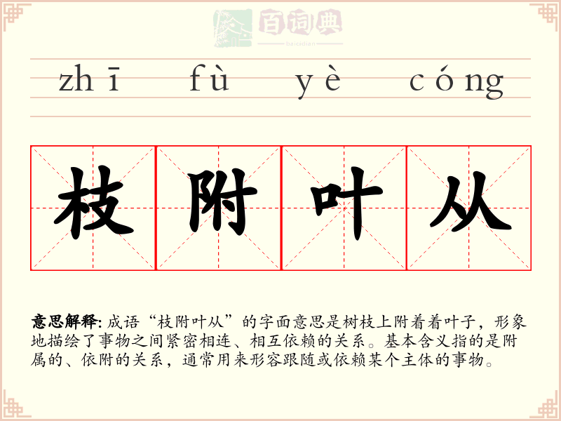 枝附叶从
