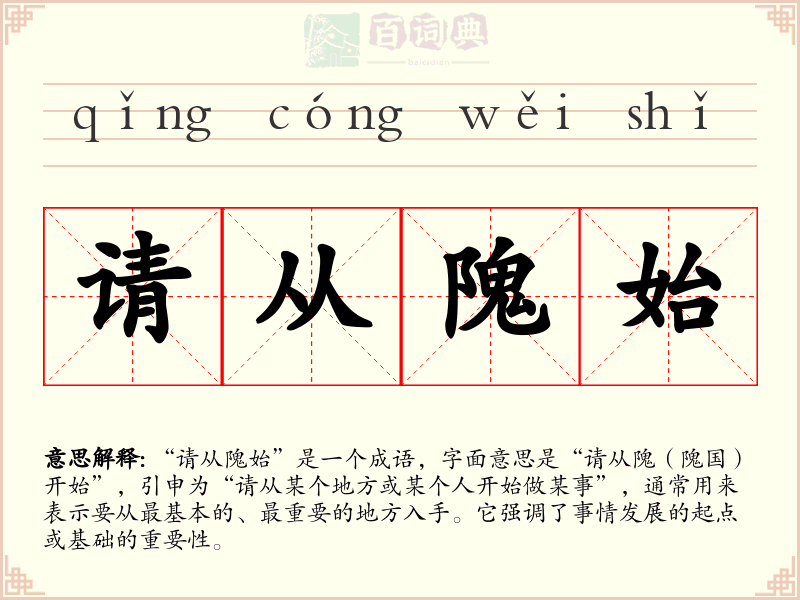 请从隗始
