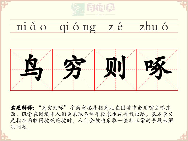 鸟穷则啄