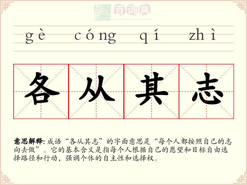 各从其志