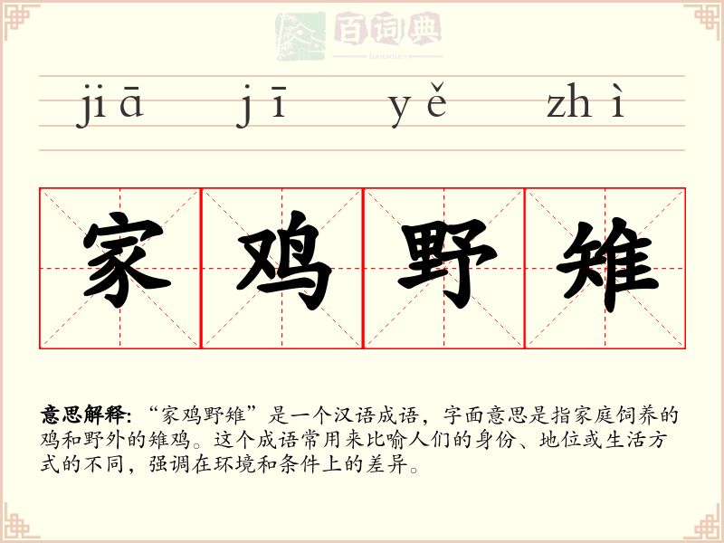 家鸡野雉