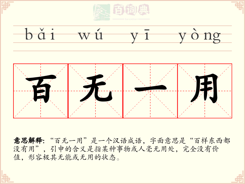 百无一用