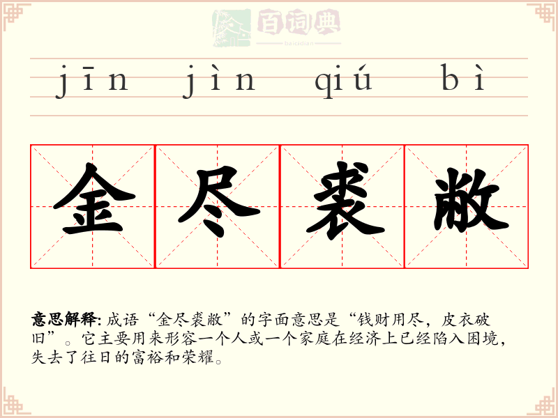 金尽裘敝