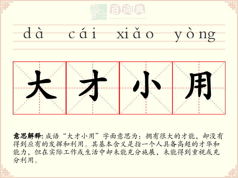 大才小用
