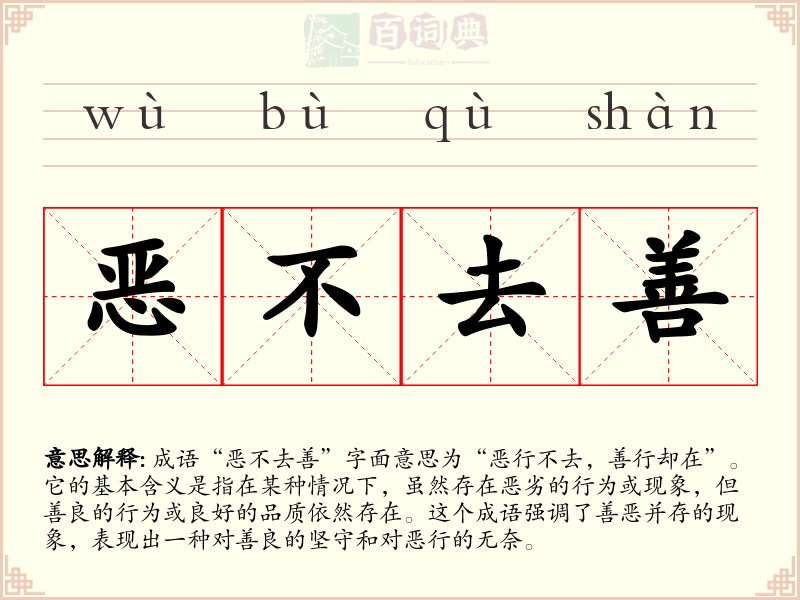 恶不去善