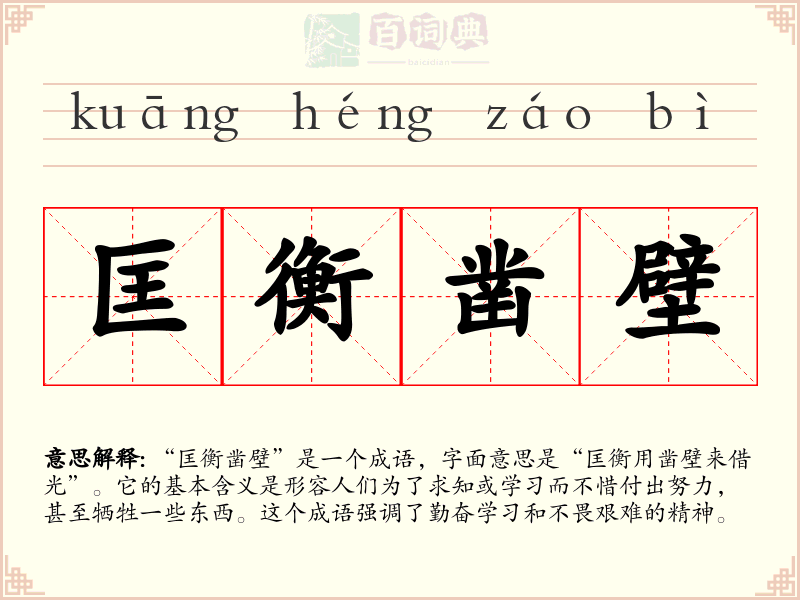 匡衡凿壁