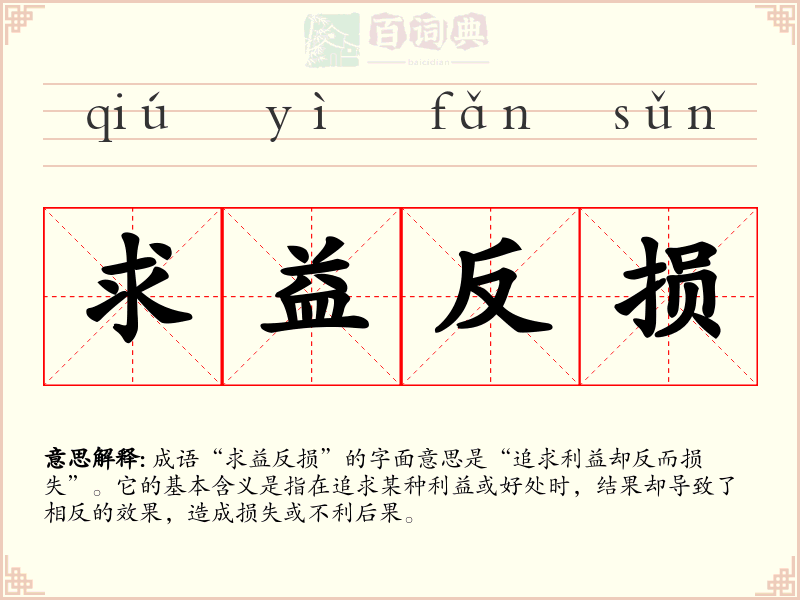 求益反损