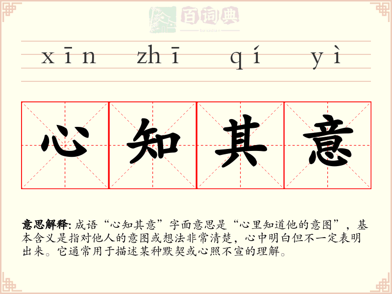 心知其意