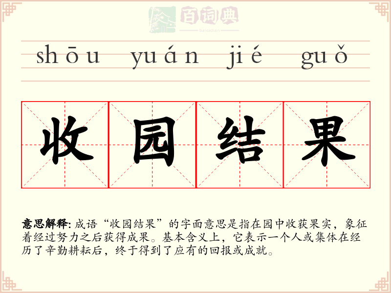 收园结果