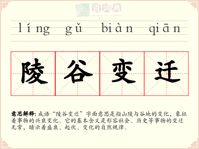 陵谷变迁