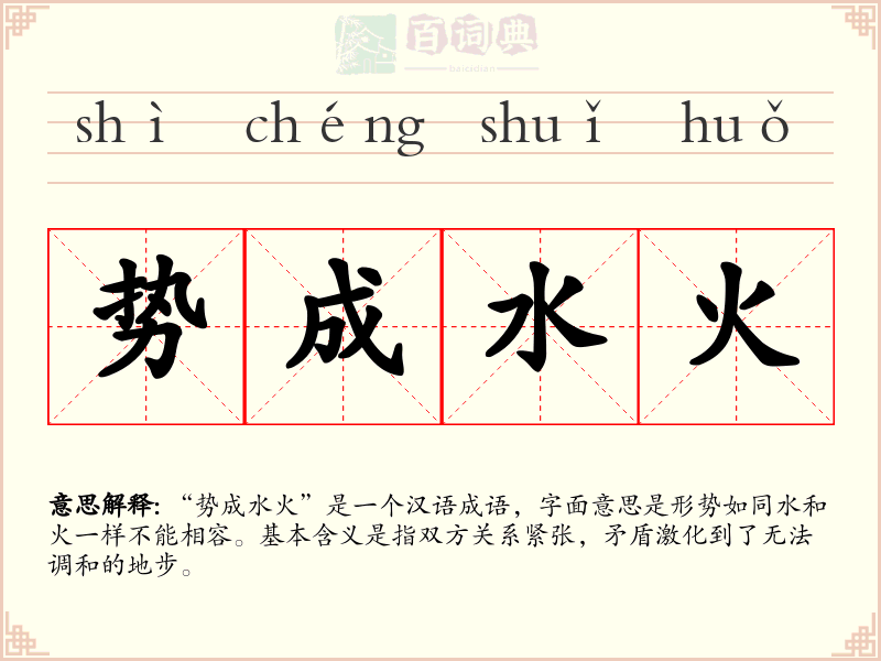 势成水火