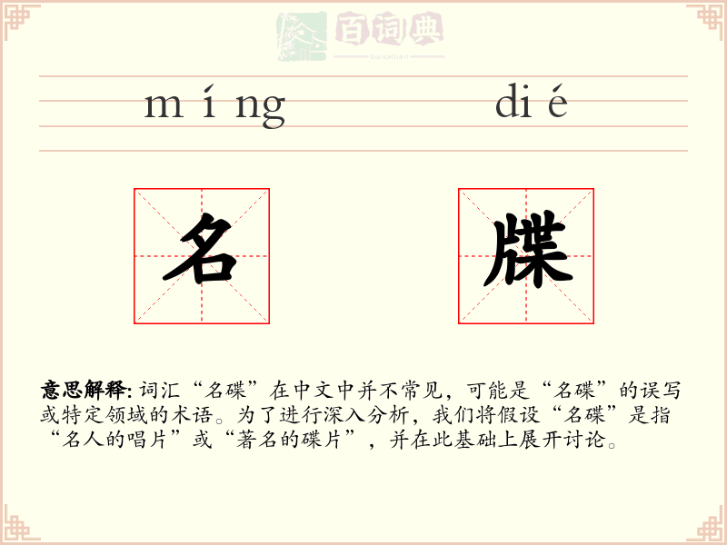 名牒