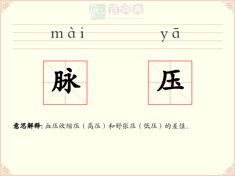 脉压