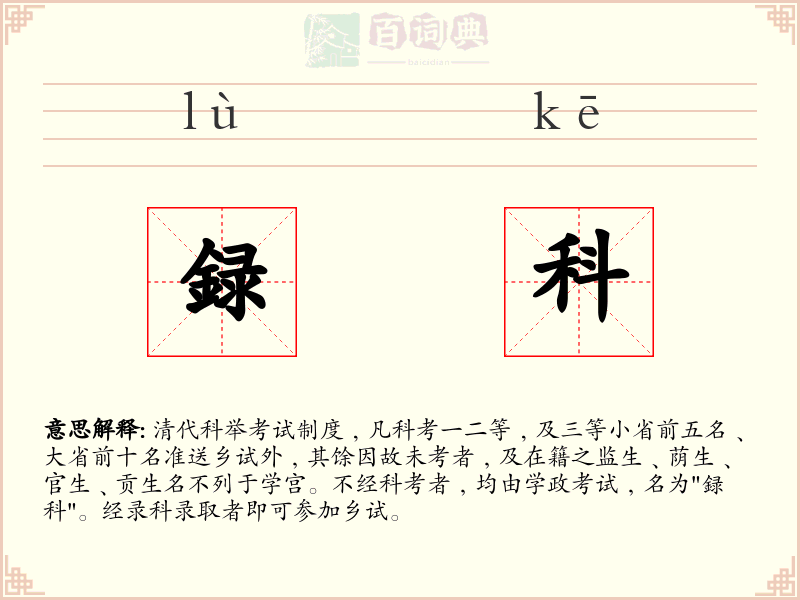 録科