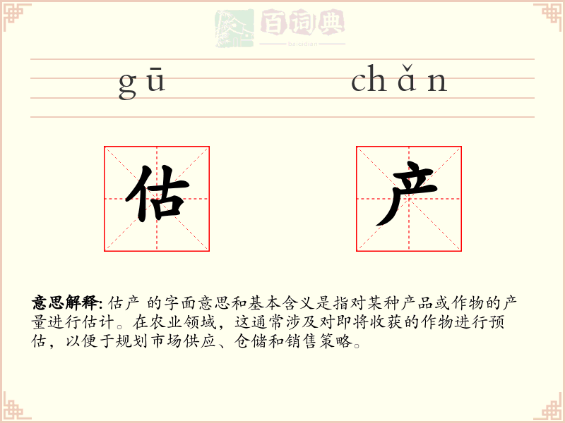 估产