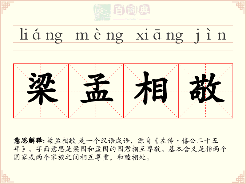 梁孟相敬