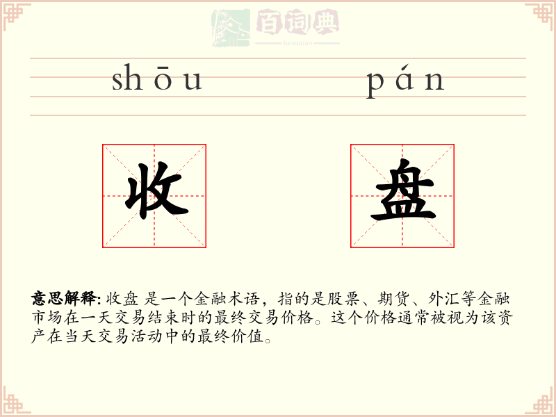 收盘