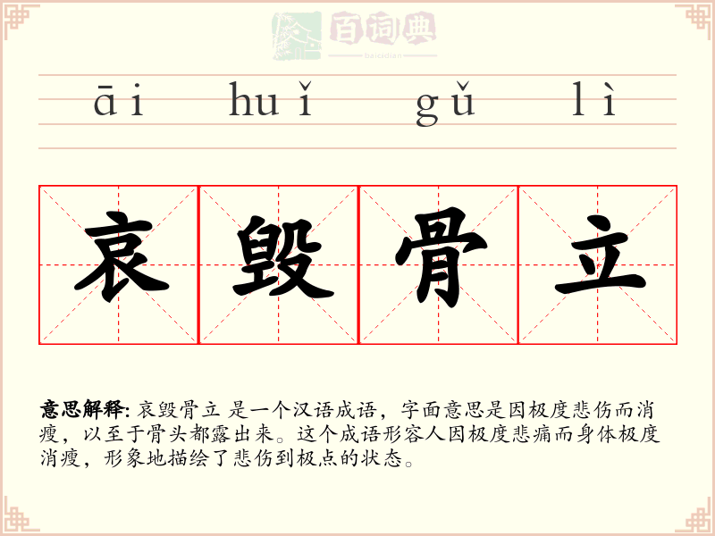哀毁骨立