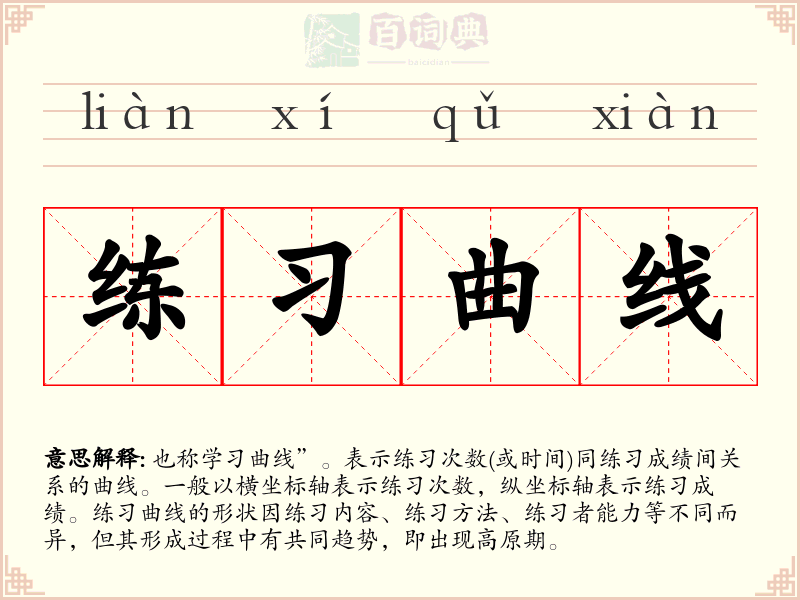 练习曲线