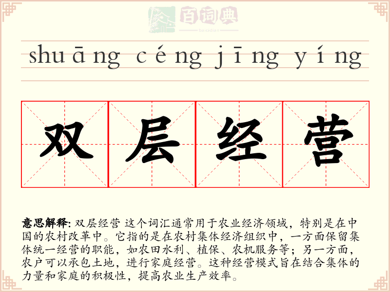 双层经营