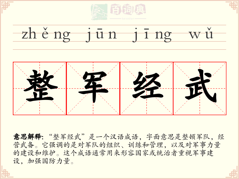 整军经武