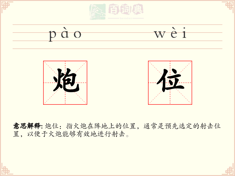 炮位