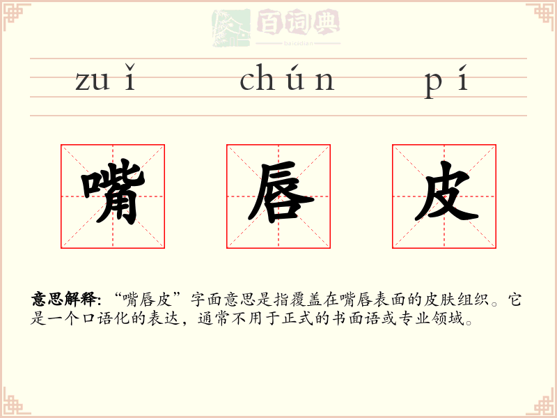 嘴唇皮