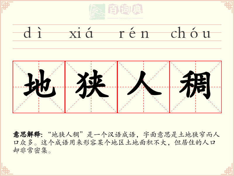 地狭人稠