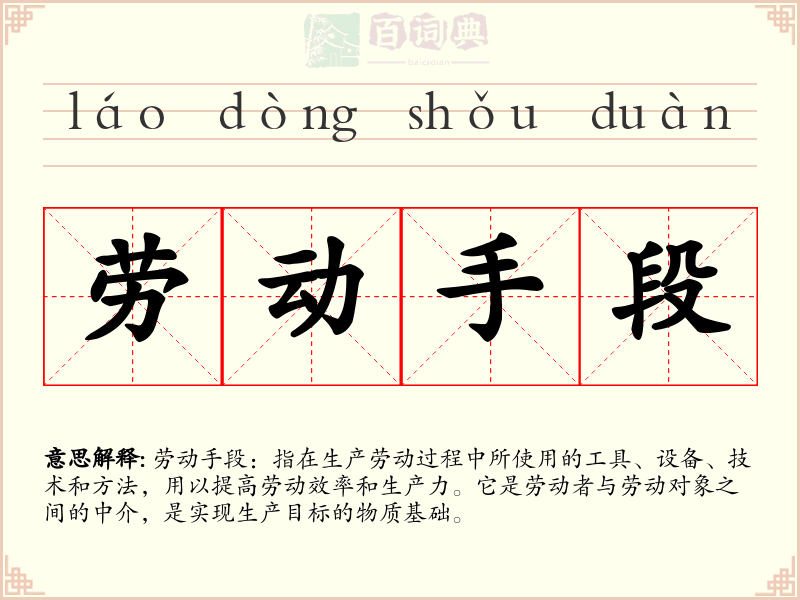 劳动手段